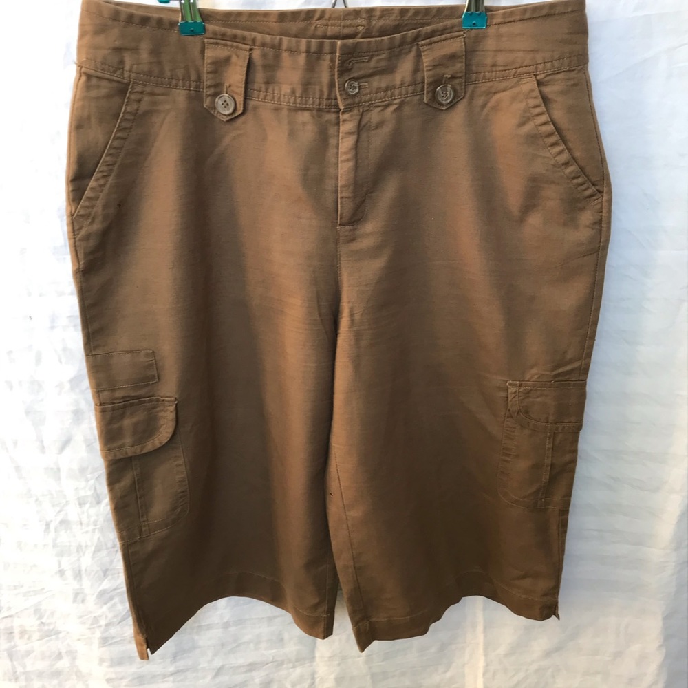 Venezia linen/cotton Bermuda cargo plus sz 16